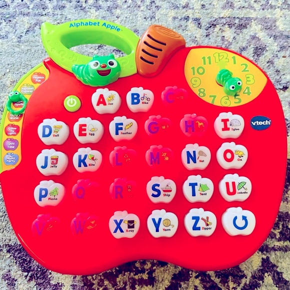 Vtech Alphabet Apple & Learning Journey Match-it Math Puzzle - Picture 2 of 5